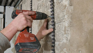 User photo, attaching the clip rails with a drilling machine