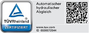 TÜV-certified “automatic hydraulic balancing”