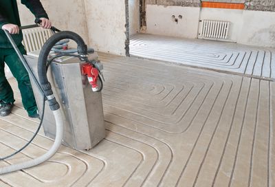 Staubfreies Fräsverfahren zum nachträglichen Einbau einer Fußbodenheizung