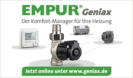 dezentrales Pumpensystem; Heizungssteuerung; Geniax-Partner; Komfortregelung